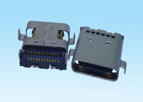 高速USB充満ケーブルのための24のPin USBのタイプCのコネクター5.0Vの電圧評価